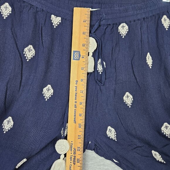 Sundance Niovi wide leg Cropped Embroidered Pull on pant Size PM - Picture 6 of 7